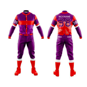 Venta al por mayor de calidad superior personalizado sublimación transpirable botón Jerseys Softball conjunto uniforme personalizado béisbol Jerseys para adultos - Product Image 5