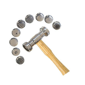Marteau texturant interchangeable à 9 textures, métal et bois, pour la fabrication de bijoux, établis de travail, état neuf - Product Image 1