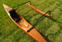 Kayak gonflable en bois de haute qualité pour 1 personne, durable et résistant à l'eau (360,7 L x 151,1 W x 40,6 H cm)
