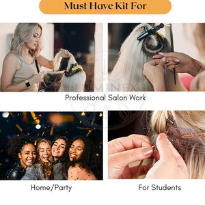 Kit de pinces à extensions de cheveux en acier inoxydable Micro-Link à maintien fort LUMINEX IMPEX LI-203 avec étiquette personnalisée - Prix bas - Product Image 3