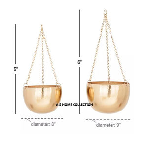 Lot de 2 jardinières en métal de haute qualité pour la décoration de la maison et du jardin avec support en bois - Product Image 2