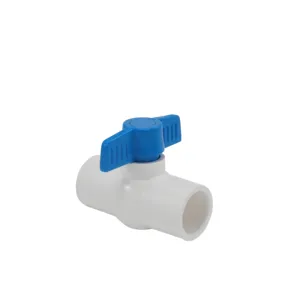 صمام كروي مدمج من البلاستيك PVC UPVC للضغط المتوسط لأنظمة المياه قابل للتخصيص بدعم من المُصنع الأصلي