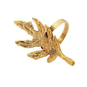 Servilletero de oro antiguo moderno, soporte de pañuelos de Metal de latón de alta calidad para Decoración de mesa de boda, el mejor precio al por mayor - Product Image 1