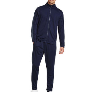 ชุดวอร์มสีกรมท่าสำหรับผู้ชายเสื้อแจ็คเก็ตมีซิปเต็มตัวและกางเกงวิ่งชุดกีฬาชุดฝึกกีฬาระบายอากาศน้ำหนักเบา - Product Image 4