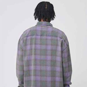 Nueva Camisa de franela a cuadros de manga larga para hombre con dos bolsillos y un botón estampado de moda 2025 - Product Image 5