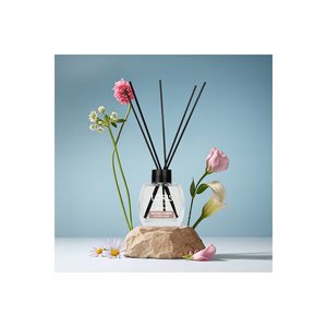Eco-Friendly 120ml Glass <b>Reed</b> <b>Diffuser</b> White Musk Cashmere Aromatherapy Essential <b>Oils</b> Boxed for Bathroom Use 150ml Square Gift - Product Image 2