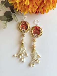 Juego de Colgar Shubh Labh con Gota Potlies |   Juego Combinado de 3 Piezas para Diwali, Decoración de Sala de Pooja y Hogar |   Juego de Regalo Festivo Toran - Product Image 6