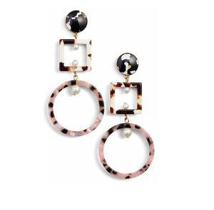 Pendientes redondos calientes resina Simple moda venta al por mayor pendientes de acrílico polinesio mujer joyería pulsera collares de joyería de moda - Product Image 1