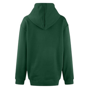 Sudadera con Capucha Extra Grande para Mujer, Color Verde Sólido, Hombros Caídos, Felpa Ecológica, Sin Cordón, 100% Algodón, para Invierno - Product Image 2