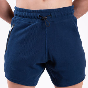 Pantalones cortos de gimnasio de estilo callejero para hombre, transpirables, antiarrugas, malla, lavado por el sudor, personalizables, para correr, verano, moda, pantalones cortos de gimnasio sólidos - Product Image 2