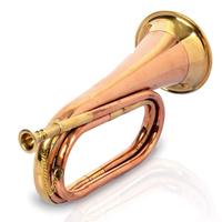 Adiba Home Decor Handmade 6-Inch Bugle Copper/Brass Flugelhorn Musical Instrument for Play and Decorative Gift
