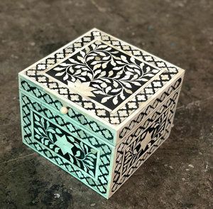 Caja de Madera con Incrustaciones de Hueso Hecha a Mano, Decorativa para el Hogar y Ideal para Regalos, Contenedor de Servicio Premium con Incrustaciones de Hueso - Product Image 5