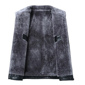 2024 chaquetas de cuero de buena calidad nueva chaqueta de cuero de invierno de lana para hombres chaqueta de cuero con cremallera de calidad Premium para hombres - Product Image 5