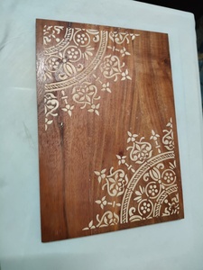 Tabla de Cortar de Madera de Acacia con Asa, Tabla para Cortar Pizza, Frutas y Alimentos, Decoración para Cocina y Hotel - Product Image 2