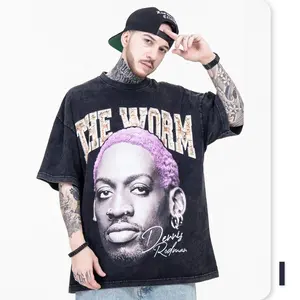 Men's Oversized Heavy Cotton Drop Shoulder Vintage Sports T-Shirts Custom Print On Demand Short Sleeve T Shirt