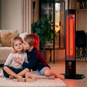 เครื่องทำความร้อนแบบตั้งพื้นอินฟราเรดคาร์บอน ELCON STC 2500 ควบคุมด้วยรีโมท 2500 วัตต์ คลื่นความถี่กลาง ป้องกันการล้ม สีดำ รุ่น Prime Choice - Product Image 4