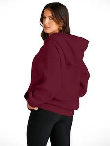 SIBRIN haute qualité personnalisé femmes pull à capuche multicolore Polyester coton polaire hiver sweat impression personnalisée avant - Product Image 3