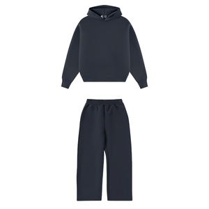 Conjunto Deportivo Informal de Algodón de Primera Calidad para Hombre, Corte Regular, Sudadera con Capucha Personalizada y Pantalones Deportivos - Product Image 1