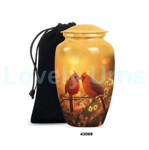 Venta caliente hermosa urna de cremación de pájaro Cardenal volador para cenizas humanas adultas urna grande decorativa con bolsa de terciopelo gratis - Product Image 5