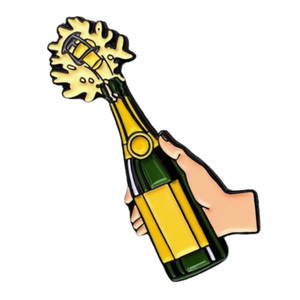 Badges à revers champagne à paillettes personnalisés - Product Image 6