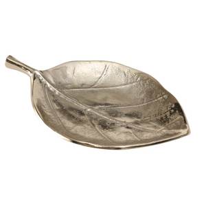 Tazón Decorativo de Aluminio con Acabado Dorado, Ecológico y Moderno, Plato para Servir con Forma de Hoja Hecho a Mano, Impresión Personalizada - Product Image 4