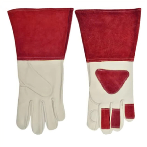 Guantes de soldadura MIG cuero dividido de vaca Premium manga larga Guantes MIG de cuero Forro térmico aislado uso pesado - Product Image 3