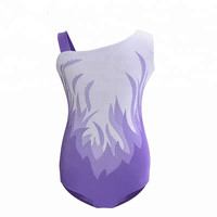 Vente flash : Justaucorps de gymnastique sans manches pour filles, haute qualité, motif flamme, impression par sublimation, service OEM, vente en gros, personnalisable