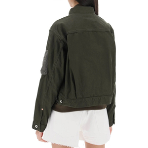 Veste en jean Hip Hop 100% coton personnalisée de haute qualité pour femmes double revers fermeture éclair boutons techniques brodés lin hiver - Product Image 3