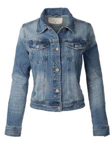 Chaqueta de motorista de mezclilla Vintage Vibes con estilo moderno, resistente, elegante, perfecta, chaqueta vaquera para motocicleta, capa superior para mujer, clásica - Product Image 2