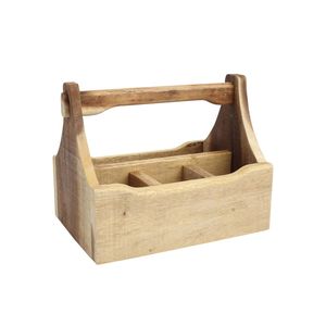 Compre un carrito de madera hecho a mano en línea para organizador de almacenamiento de cocina adecuado para decoración de comedor de granja rústica - Product Image 6