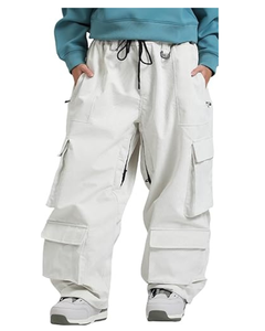 Pantalon de ski et de snowboard plat pour hommes et femmes avec plusieurs poches coupe ample style décontracté pour adultes - Product Image 1