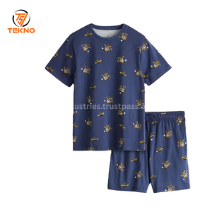 Ropa de gimnasio para hombre con estilo, conjunto doble, nuevo estampado, camisa de manga corta, pantalones cortos, tela suave transpirable, talla grande, ajuste relajado, verano, OEM - Product Image 5