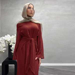 ชุดอาบายา2ชิ้นตกแต่งอย่างหรูหราสำหรับผู้ใหญ่ฮิญาบเพื่อนเจ้าสาวดูไบทำจากผ้าไหมที่ได้รับแรงบันดาลใจจากอิสลาม - Product Image 3