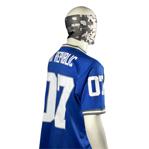 Vêtements de sport OEM pour adultes, jersey en maille à manches courtes unisexe en spandex/polyester avec logo et design personnalisés, séchage rapide, toutes saisons - Product Image 5