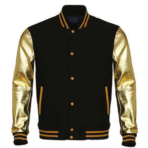 แจ็คเก็ตวาร์ซิตี้ขนสัตว์ OEM แบบกำหนดเอง แขนหนัง แจ็คเก็ตเบสบอล Letterman สำหรับผู้ชาย ผู้หญิง เสื้อแจ็คเก็ตสตรีทแวร์ - Product Image 1