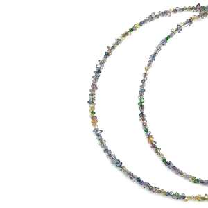 Collares de cuentas de piedras preciosas con forma de pepita sin cortar de diamante Herkimer Natural colorido collares de cuentas de Chips de 2-3mm para mujeres y hombres a granel - Product Image 5