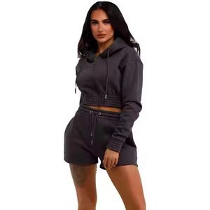 Conjuntos de Top corto de mujer de alta calidad Primavera Tallas grandes Longitud corta con logotipo recortado frontal 100% Algodón Estilo de calle alta - Product Image 1