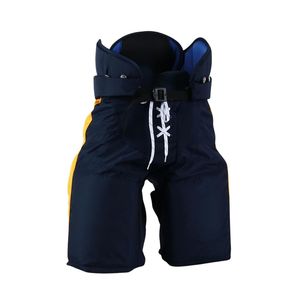 MOQ bajo, pantalones de hockey sobre hielo con ajuste contorneado profesional, pantalones Acolchados transpirables de cintura ajustable ligeros para jóvenes - Product Image 6