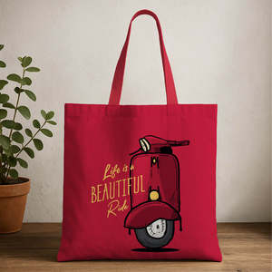 Beautiful Ride Canvas Tote <b>Bags</b> Customizable Zipper <b>Medium</b> Custom Cartoon Letter Flower Printing Designs Daily Advertising <b>Gift</b> - Product Image 2