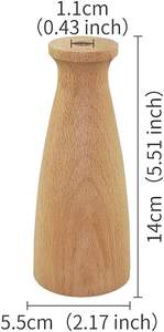 Jarrón de madera natural, alto, cónico, compuesto, florero de madera, florero floral decorativo pequeño, decoración del hogar, centros de mesa, arreglo - Product Image 2