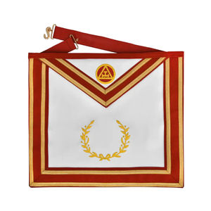 Prix de gros Tablier maçonnique de luxe brodé à la main de la meilleure qualité de fixation magnétique Fabricant pakistanais entretenu OEM - Product Image 1