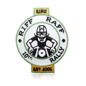 Patchs brodés personnalisés en chenille écologique, motif alphabet, guerrier tactique, chat, crâne, vert ranger, à coudre, vente en gros, pour hommes et femmes - Product Image 5