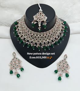 Conjunto de Collar y Pendientes de Oro Rosa con Circonitas Cúbicas Étnicas para Mujer, Ideal para Bodas y Fiestas - Product Image 3