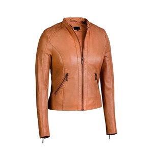 GAF, nueva ropa informal con estilo, chaqueta de cuero para mujer de tamaño adulto, fabricación de la mejor calidad, chaqueta de cuero genuino para mujer - Product Image 5