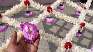 रंगीन दुल्हन पुष्प प्रवेश द्वार भारतीय पंजाबी पिकास्टनी दुल्हन विवाह सहायक सगाई पार्टी हाल्दी मेहंदी - Product Image 6