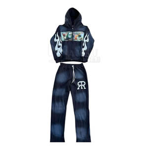 Chándal de algodón ajustado para hombre con logotipo, estampado de abullonado liso, gran oferta, traje informal de talla grande, chándal de secado rápido de talla grande para hombre - Product Image 4