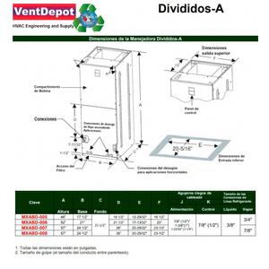 Unità Split Riducente Germi, MXABD-007, 48000BTU, 4T - Product Image 3