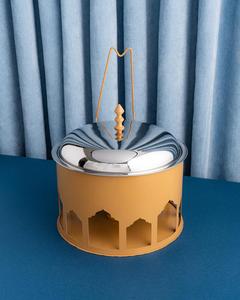 Réchaud arabe contemporain avec support dessus de table chauffe-plats décoratif moyen-orient buffet Hotpot servant des casseroles - Product Image 4