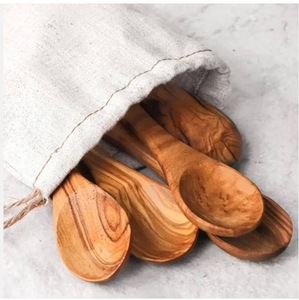 Pulidor de espejo de madera Natural de alta calidad, cuchara de madera elegante ecológica hecha a mano por Crescent Crafts - Product Image 3