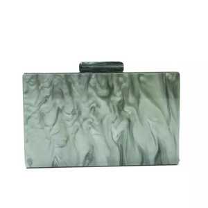 Buy Handmade Luxury Epoxy Resin Clutch Imitation Pearl Gold Plated Butterfly Solid Charm Bag Set for Women's Wedding - Product Image 3